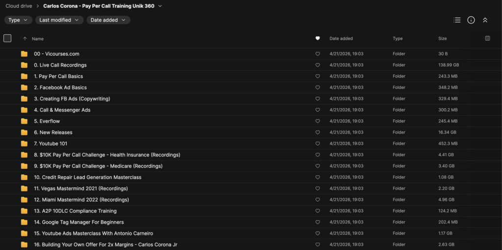 Carlos Corona – Pay Per Call Training Unik 360