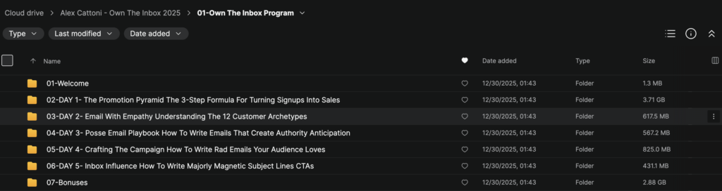 Alex Cattoni – Own The Inbox 2025