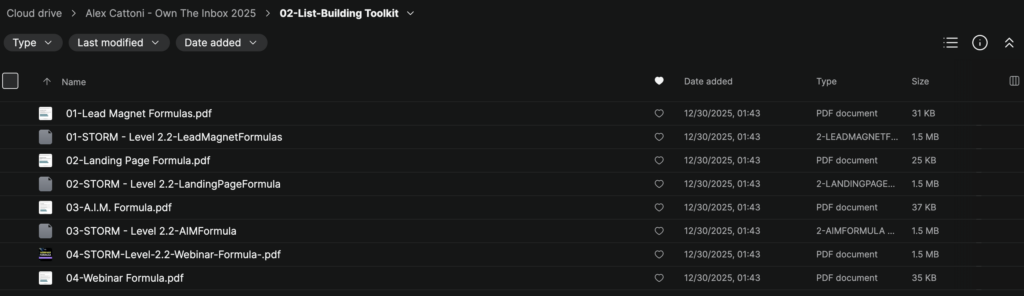 Alex Cattoni – Own The Inbox 2025